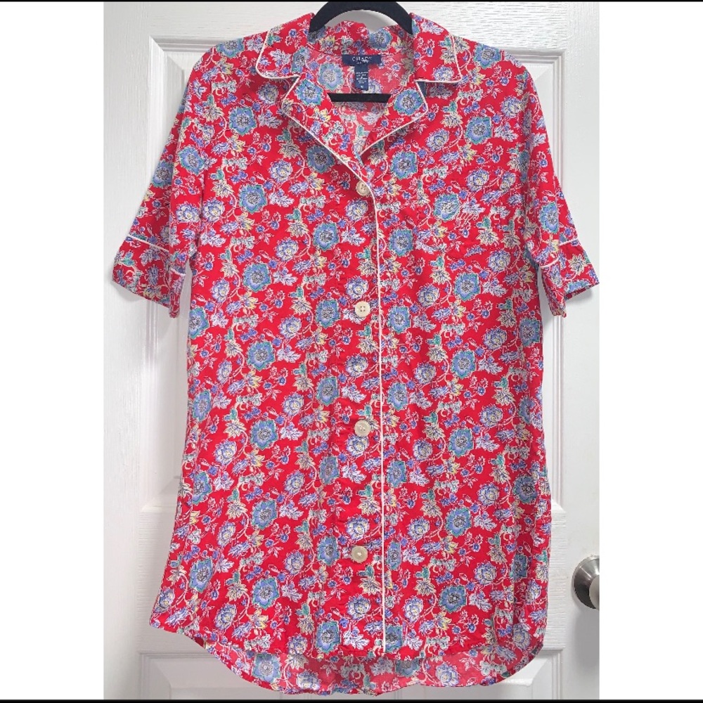Chaps nightgown floral shirt pajama